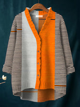 Women's Vintage Abstract Geometry Art Print Casual Pullover Sweater